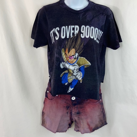 Dragonball Z Tops - Custom Dragon Ball Z Vegeta “It’s Over 9000”